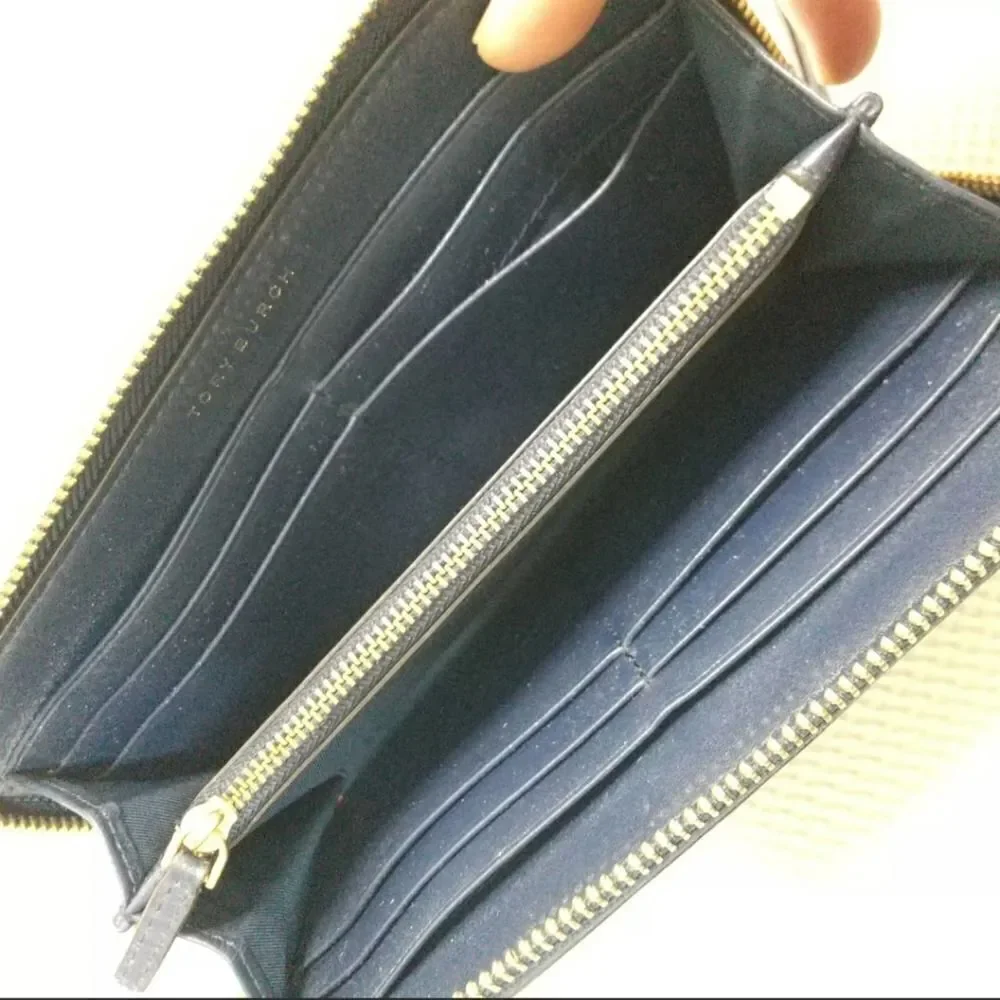 Tory Burch Blue Bifold Wallet